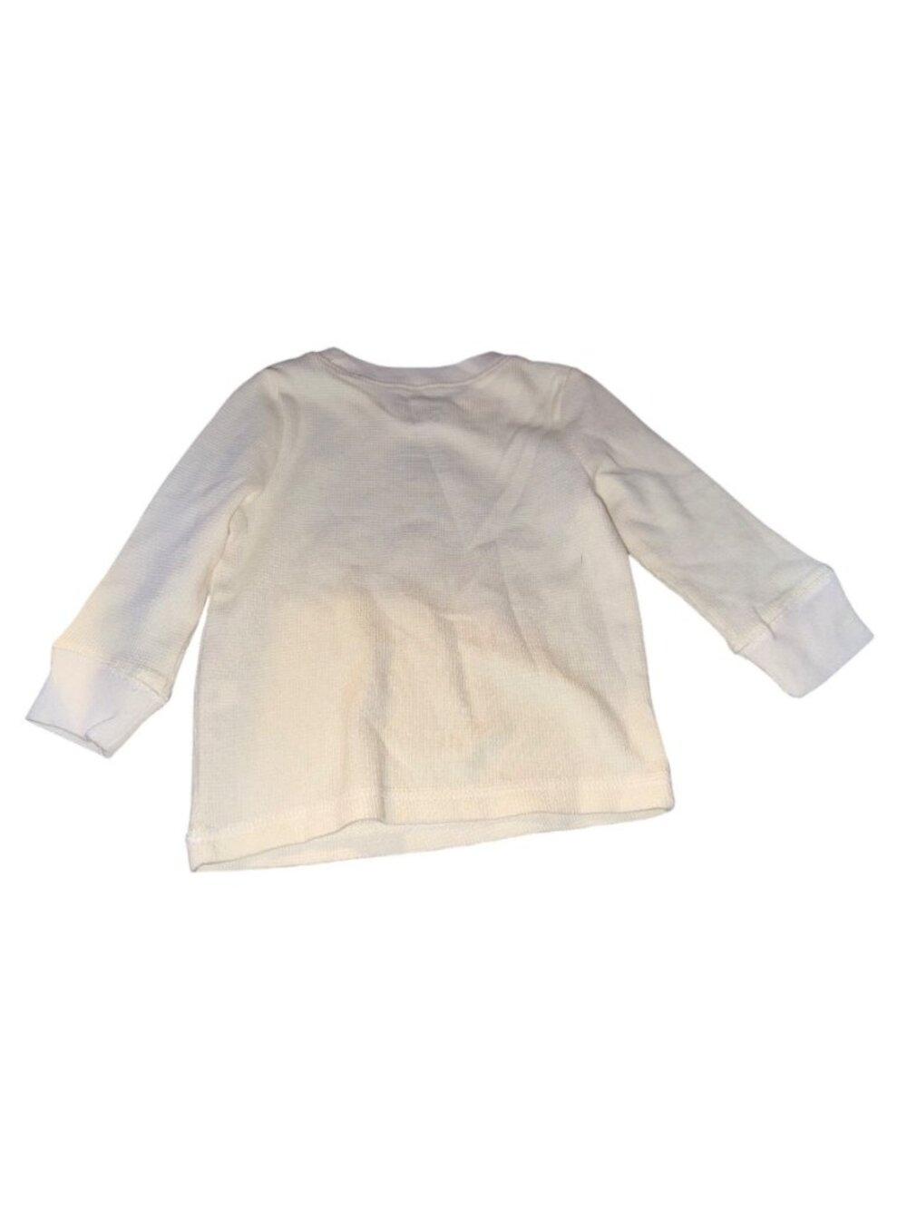 Jumping Beans Baby Long-Sleeve "Lets Play" Graphic Top 12M White Cotton Blend - Picture 4 of 4